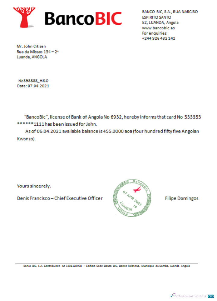 Download Angola Bancobic reference Photoshop template